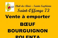 Vente à emporter - Boeuf Bourguignon - 13 octobre 2024