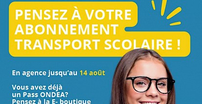 Inscriptions aux transports scolaires GRAND LAC pour la rentrée scolaire 2026-2027